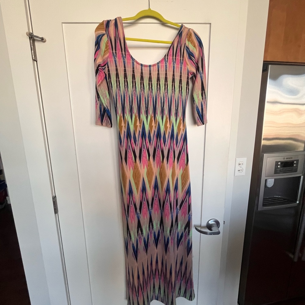 Multicolor Chevron Maxi Dress